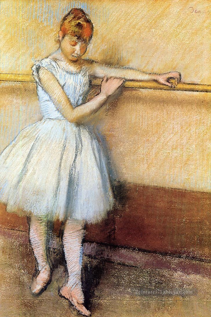 Danseuse à la Barre Edgar Degas vers 1880 Impressionnisme danseuse de ballet Edgar Degas Peintures à l'huile